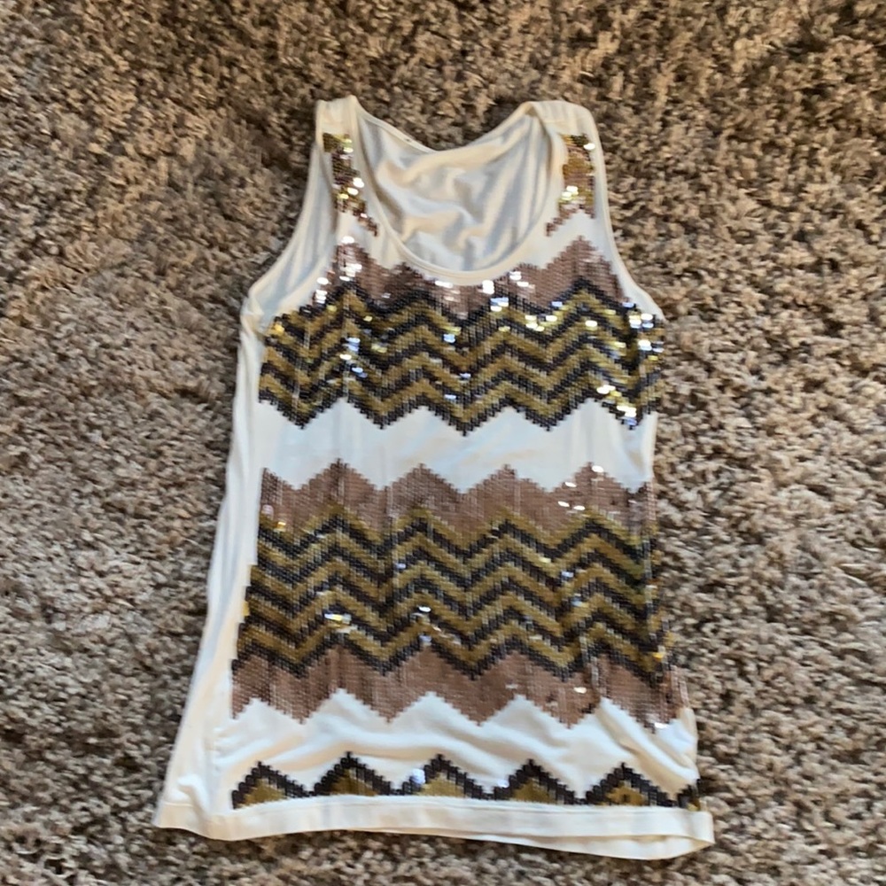 Sequined tank size L light weight